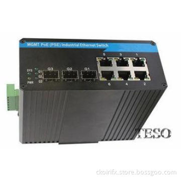 Gigabit Optical Ethernet Switch , High Speed DIN Rail Ether